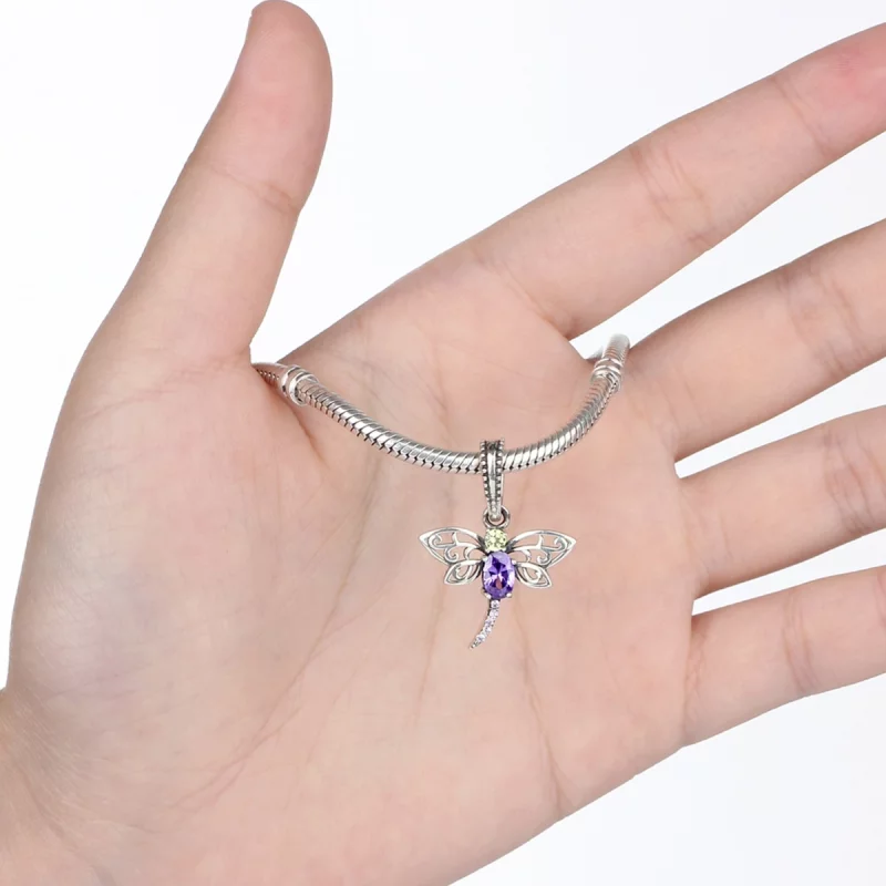 (image pour) Charm Pendant Style PANDORA Libellule - SCC048 - Afficher 5