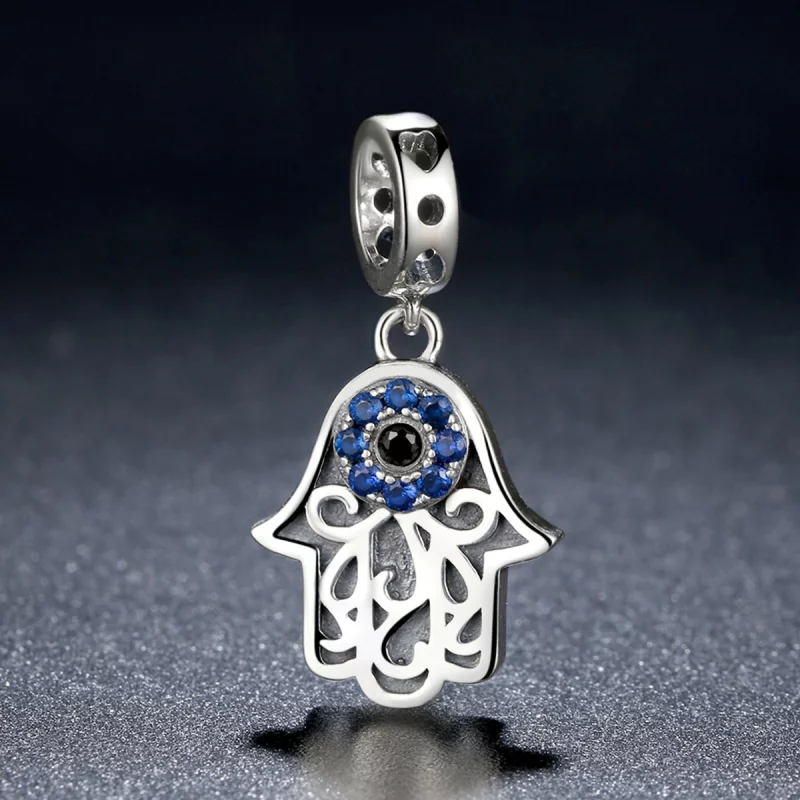 (image pour) Charm Pendant Style PANDORA Main Hamsa - SCC085 - Afficher 5