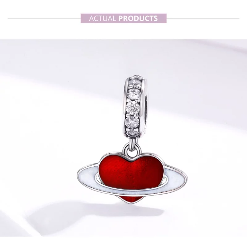 (image pour) Charm Pendant Style PANDORA Planète d'amour - SCC1165 - Afficher 8
