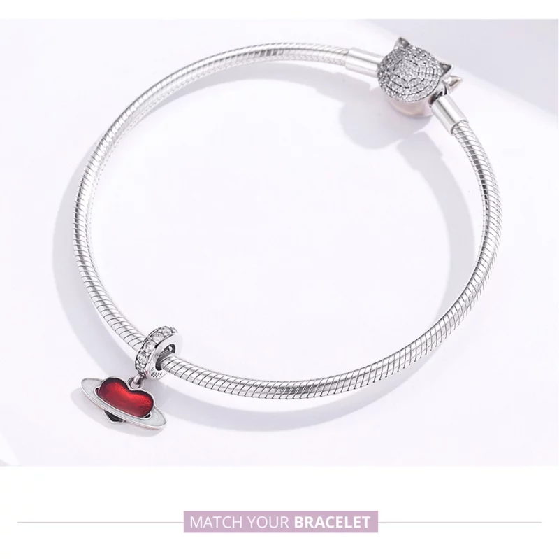 (image pour) Charm Pendant Style PANDORA Planète d'amour - SCC1165 - Afficher 9
