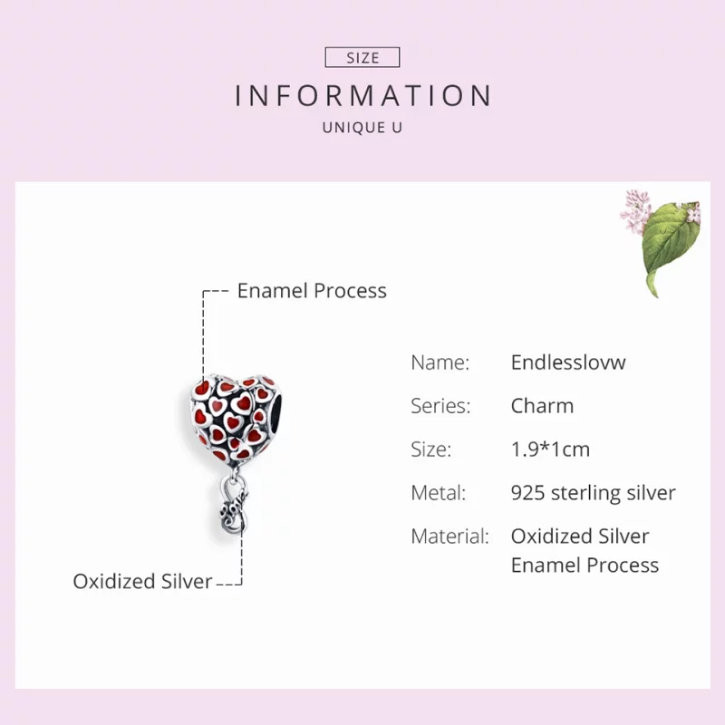 (image pour) Charm Pendant Style PANDORA sans fin - SCC1180 - Afficher 4