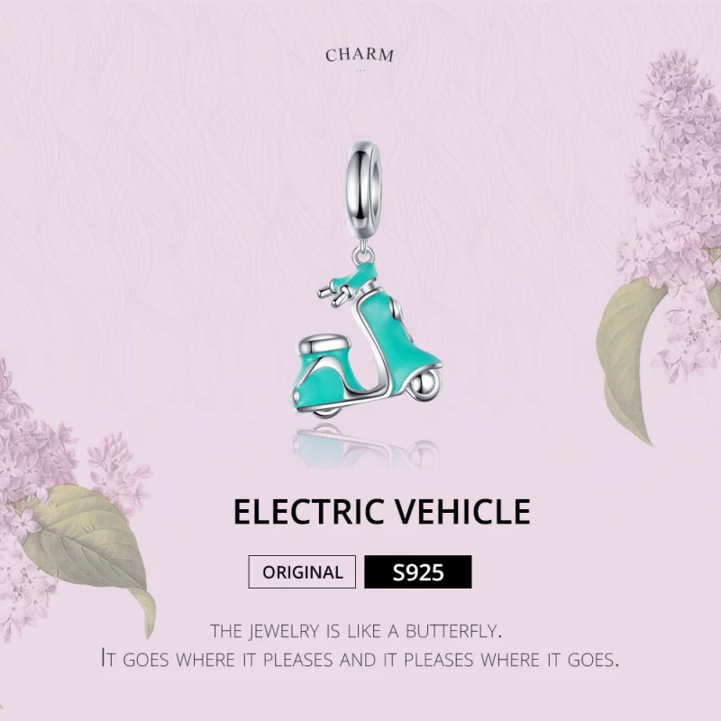 (image pour) Charm Pendant Style PANDORA Scooter - SCC1201 - Afficher 2