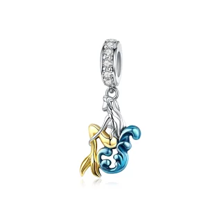 (image pour) Charm Pendant Style PANDORA Sirène en attente - SCC1166