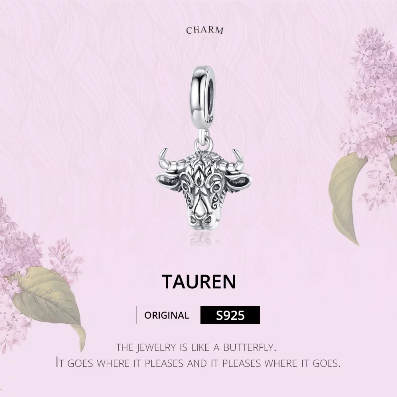 (image pour) Charm Pendant Style PANDORA Tauren - SCC1316 - Afficher 3