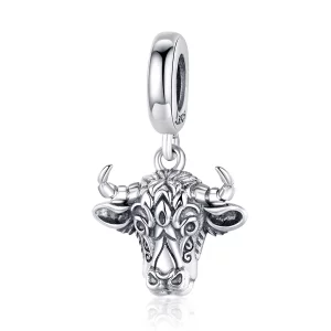 Charm Pendant Style PANDORA Tauren - SCC1316 (image pour) Charm Pendant Style PANDORA Tauren - SCC1316