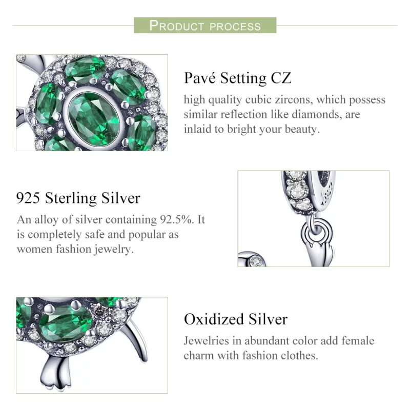 (image pour) Charm Pendant Style PANDORA Tortue - SCC1017 - Afficher 7