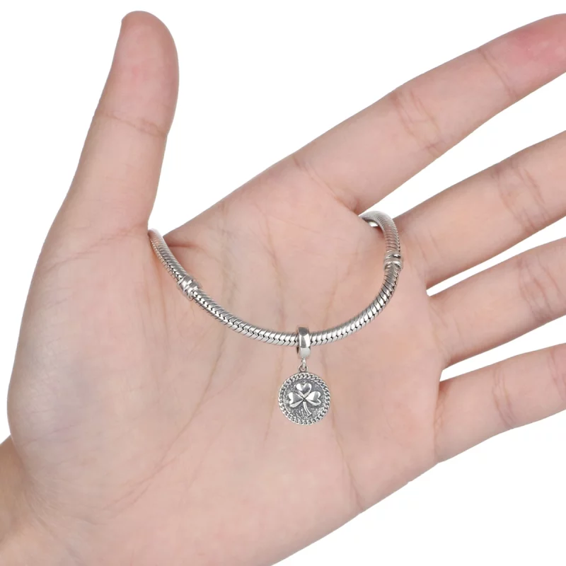 (image pour) Charm Pendant Style PANDORA Trèfle - SCC039 - Afficher 5