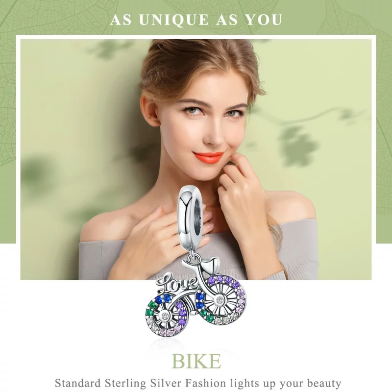 (image pour) Charm Pendant Style PANDORA Vélo - SCC1082 - Afficher 2