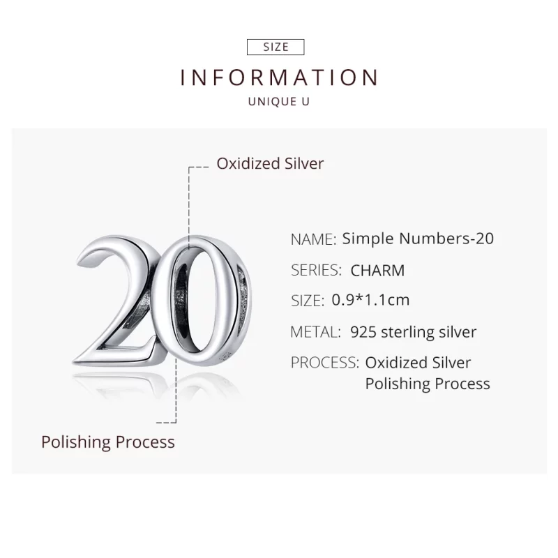 (image pour) Charm Style PANDORA 20e anniversaire - SCC1623 - Afficher 8