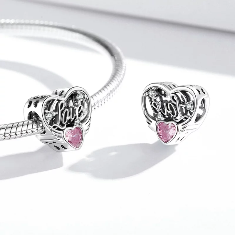 (image pour) Charm style Pandora ailes d'amour - BSC528 - Afficher 4