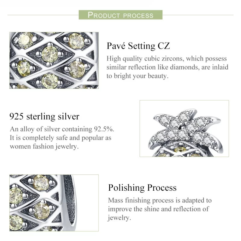 (image pour) Charm Style PANDORA Ananas d'été - SCC936 - Afficher 7