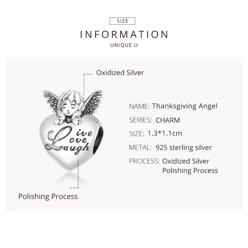 (image pour) Charm Style PANDORA Ange de Thanksgiving - SCC1633 - Afficher 8