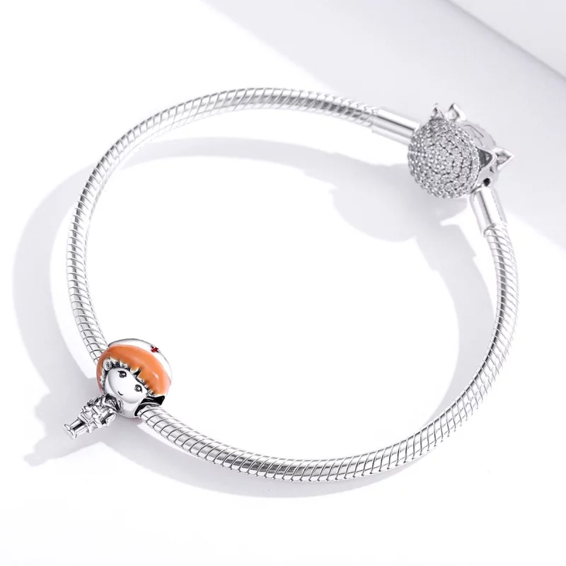 (image pour) Charm Style PANDORA Ange en blanc - Infirmière - SCC1548 - Afficher 2