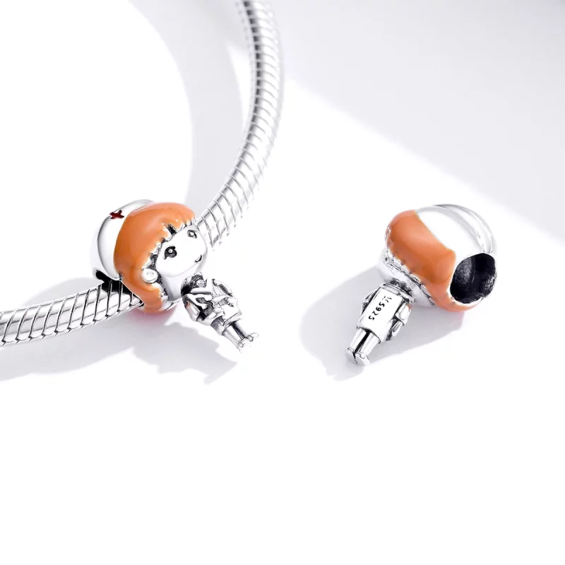 (image pour) Charm Style PANDORA Ange en blanc - Infirmière - SCC1548 - Afficher 4