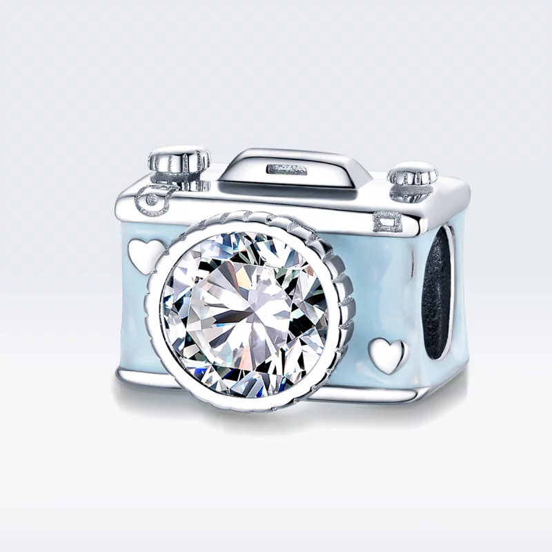(image pour) Charm Style PANDORA Appareil photo bleu - BSC264 - Afficher 5