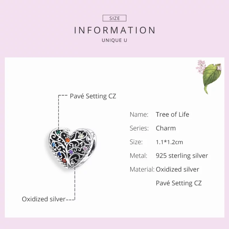 (image pour) Charm Style PANDORA Arbre de la vie - SCC1608 - Afficher 7