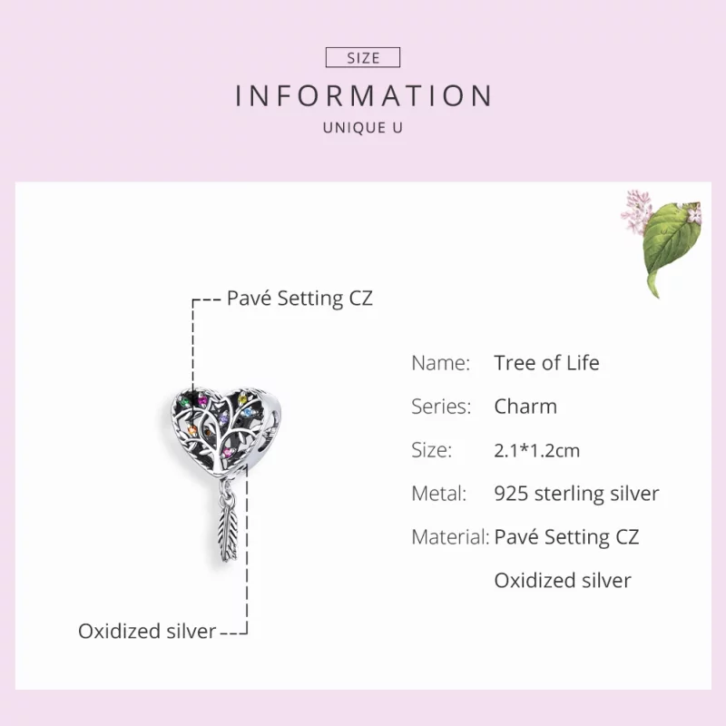 (image pour) Charm Style PANDORA Arbre de la vie - SCC1768 - Afficher 7