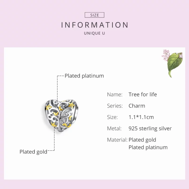 (image pour) Charm Style PANDORA Arbre de vie - SCC1249 - Afficher 2