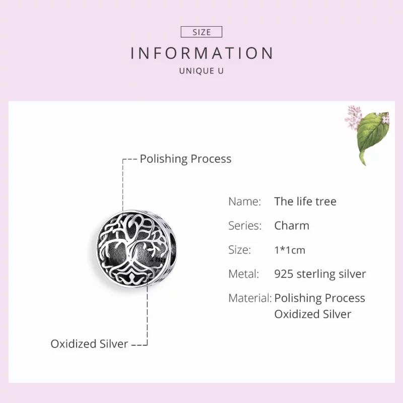 (image pour) Charm Style PANDORA Arbre de vie - SCC1457 - Afficher 7