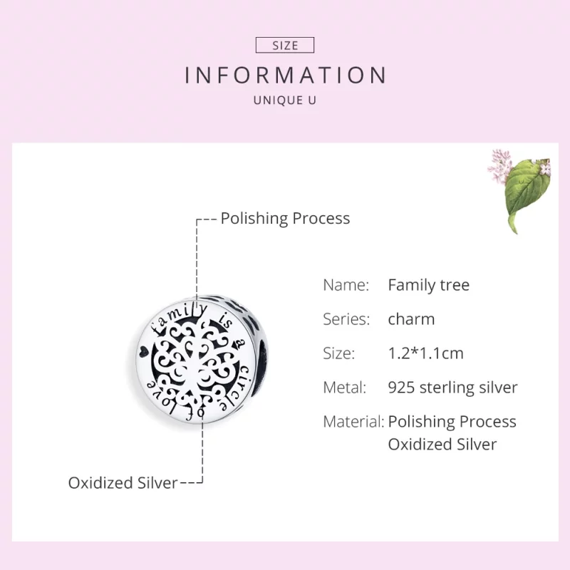 (image pour) Charm Style PANDORA Arbre généalogique étincelant - SCC1324 - Afficher 7