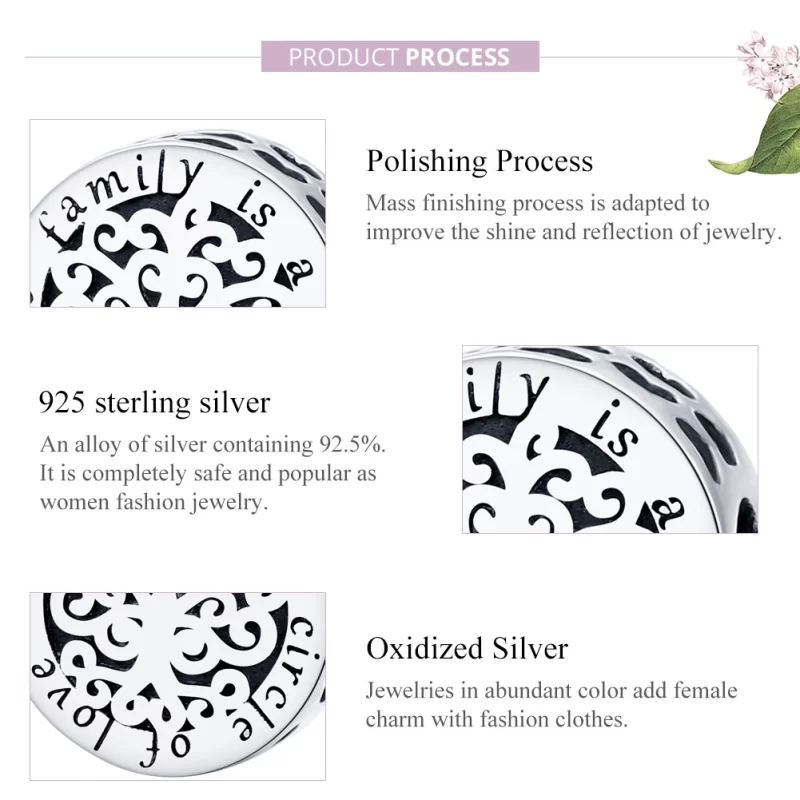 (image pour) Charm Style PANDORA Arbre généalogique étincelant - SCC1324 - Afficher 8