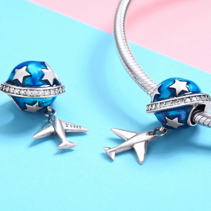 (image pour) Charm Style PANDORA Avion de rêve pour voyager - SCC887 - Afficher 3