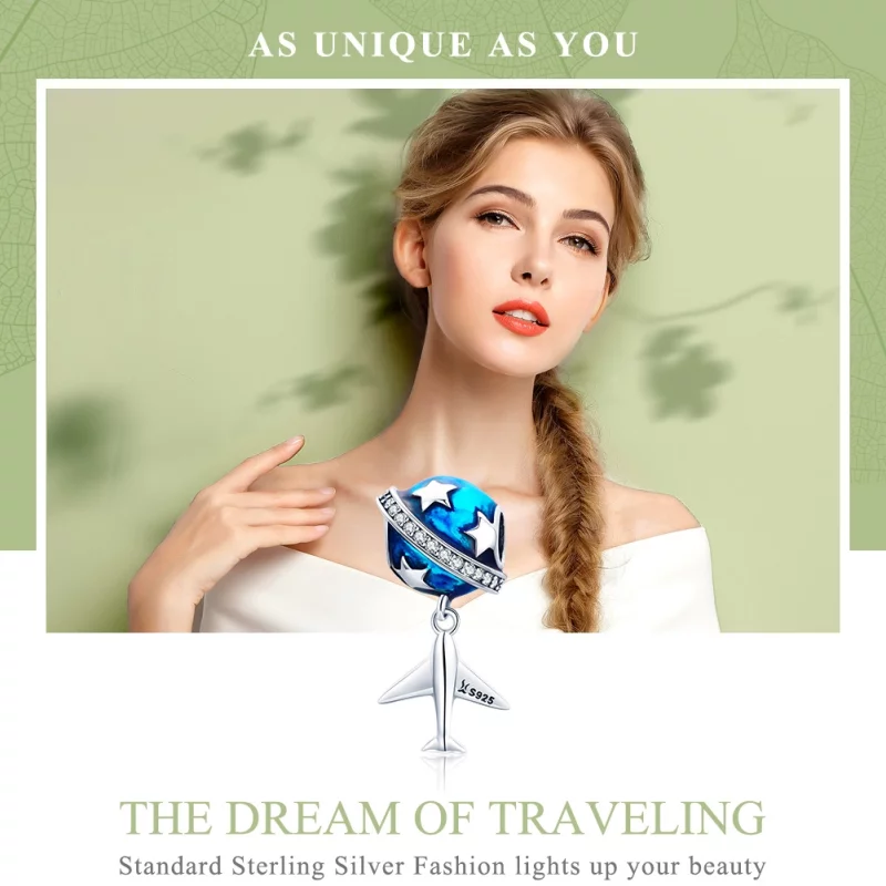 (image pour) Charm Style PANDORA Avion de rêve pour voyager - SCC887 - Afficher 6
