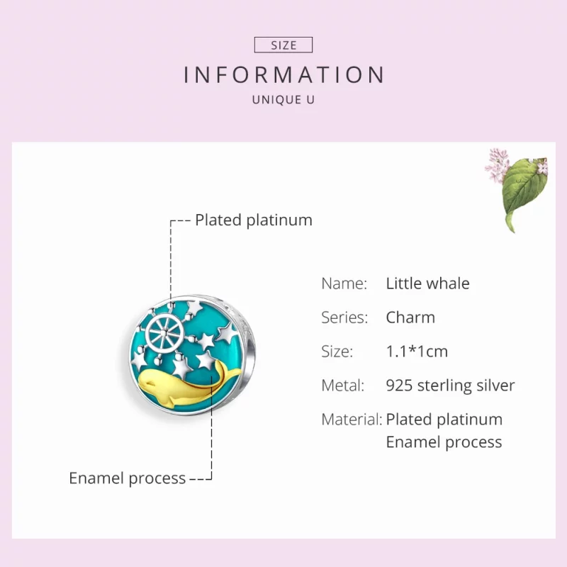 (image pour) Charm Style PANDORA Bébé Baleine - SCC1296 - Afficher 2