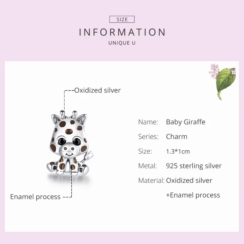 (image pour) Charm Style PANDORA Bébé Girafe - SCC1691 - Afficher 7