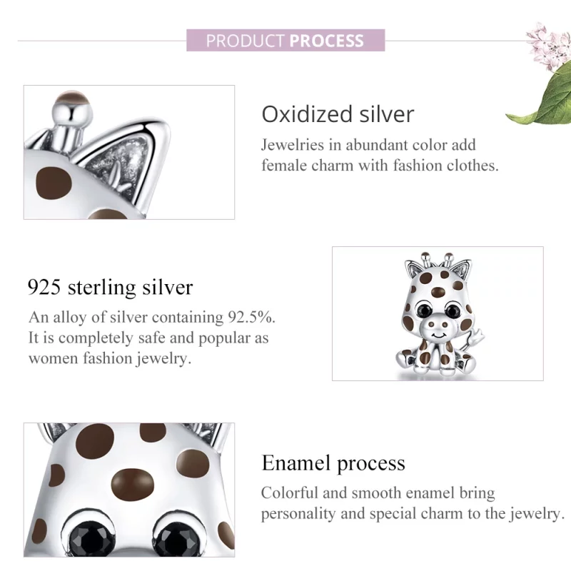 (image pour) Charm Style PANDORA Bébé Girafe - SCC1691 - Afficher 8