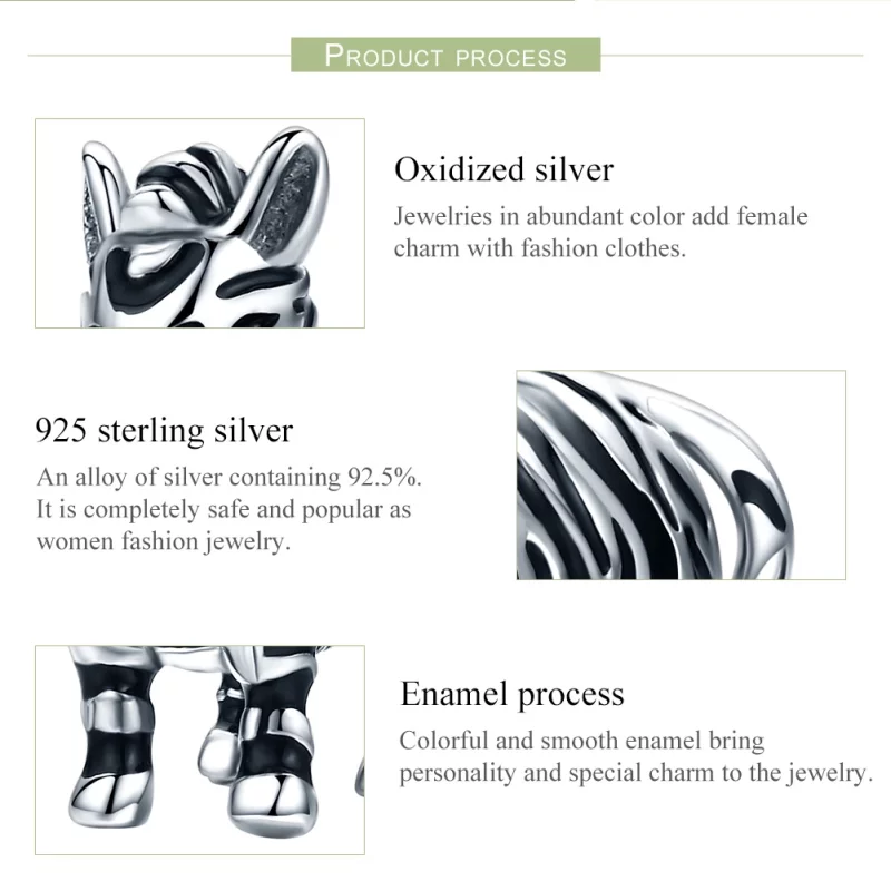 (image pour) Charm Style PANDORA Bel animal zèbre - SCC550 - Afficher 6