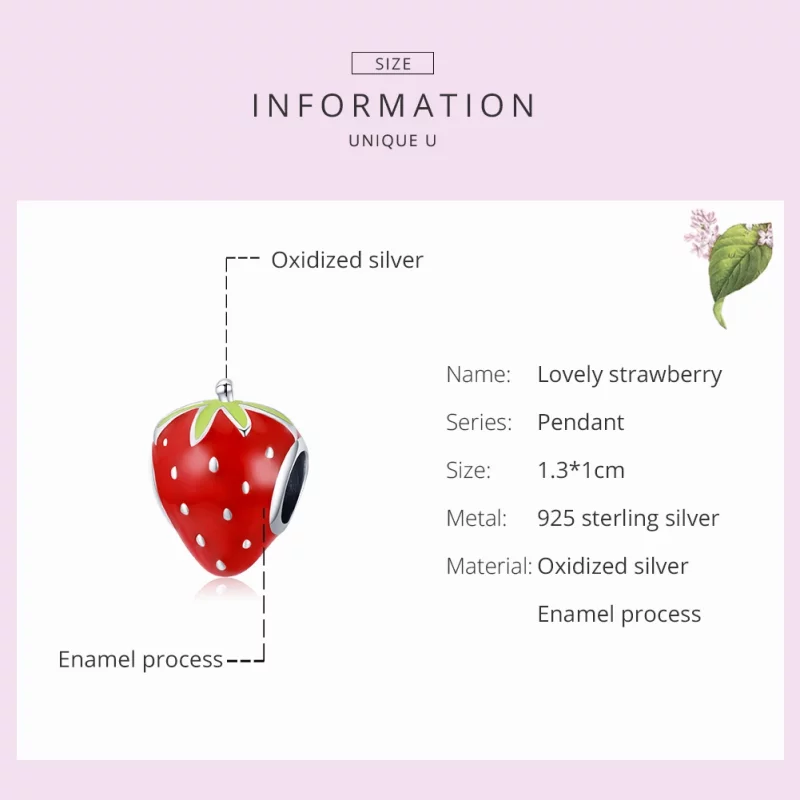 (image pour) Charm Style PANDORA Belle fraise - SCC1839 - Afficher 7