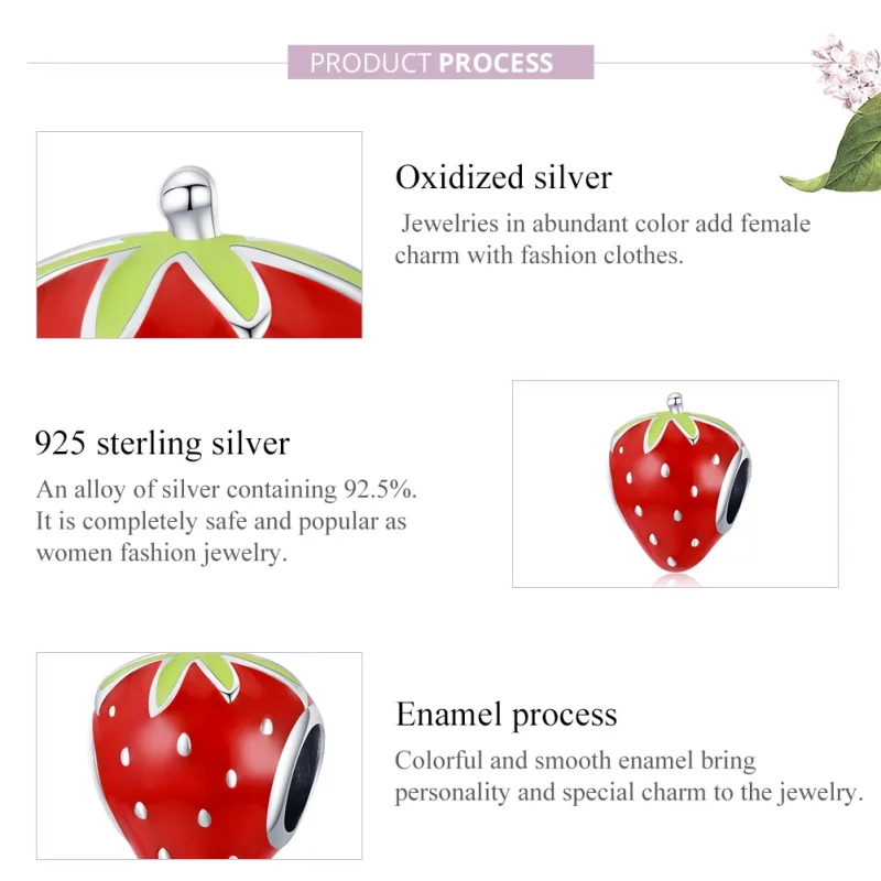 (image pour) Charm Style PANDORA Belle fraise - SCC1839 - Afficher 8