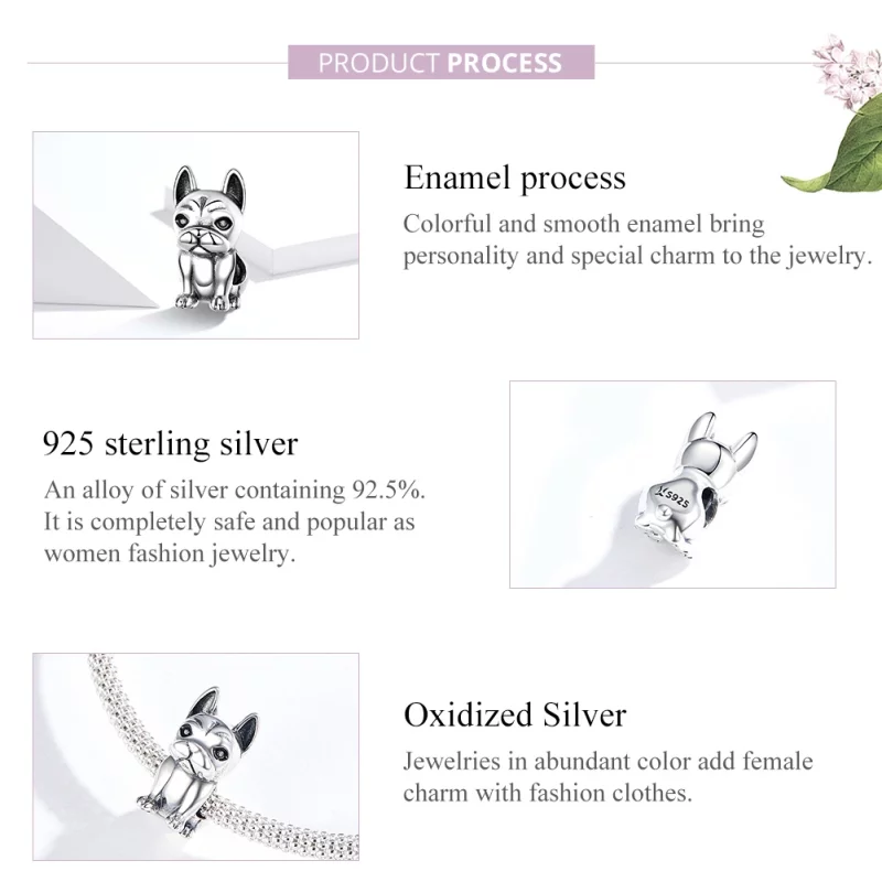 (image pour) Charm Style PANDORA Bulldog français - SCC1306 - Afficher 2