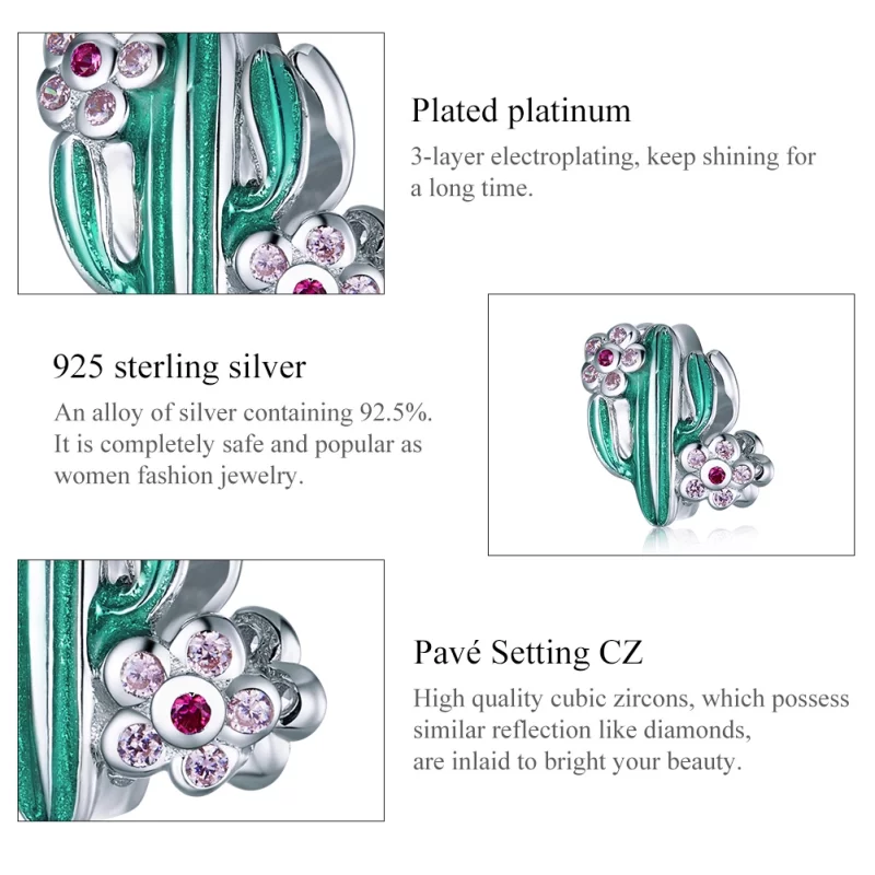 (image pour) Charm Style PANDORA Cactus - BSC261 - Afficher 7