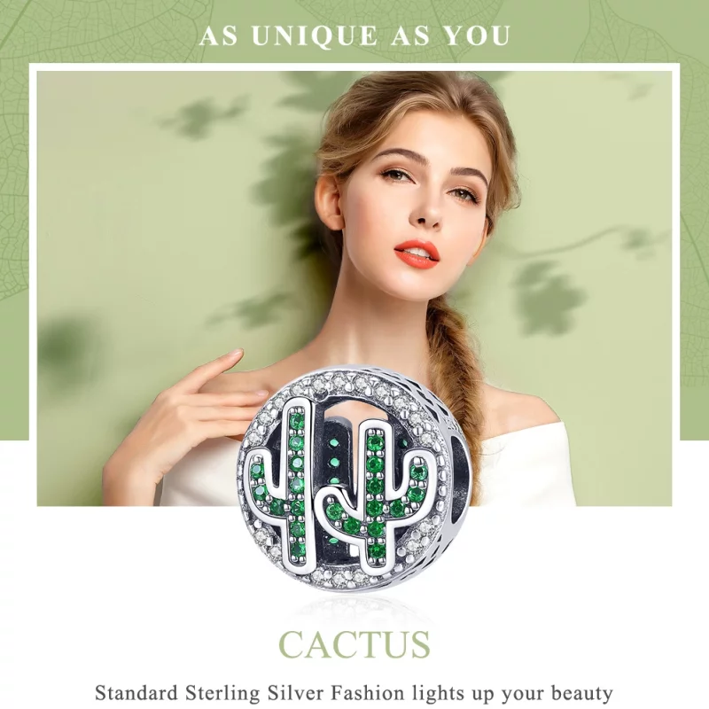 (image pour) Charm Style PANDORA Cactus Vert Vibrant - SCC918 - Afficher 6