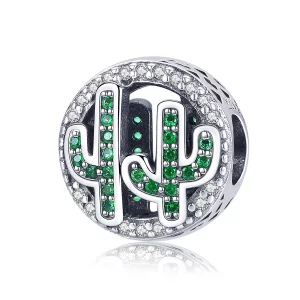 Charm Style PANDORA Cactus Vert Vibrant - SCC918 (image pour) Charm Style PANDORA Cactus Vert Vibrant - SCC918