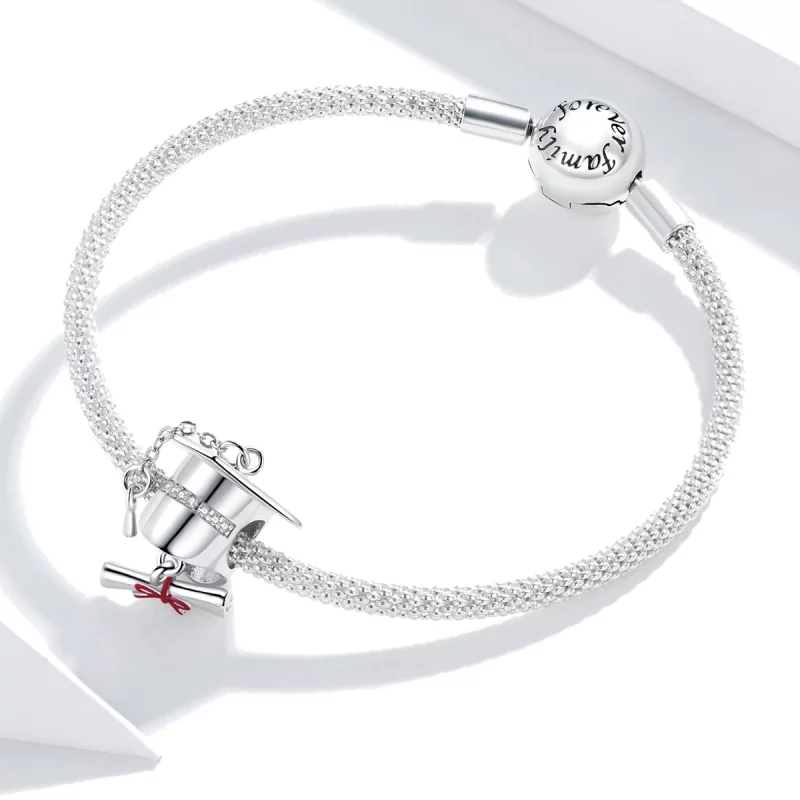 (image pour) Charm Style PANDORA Casquette d'obtention du diplôme universitaire - BSC357 - Afficher 3