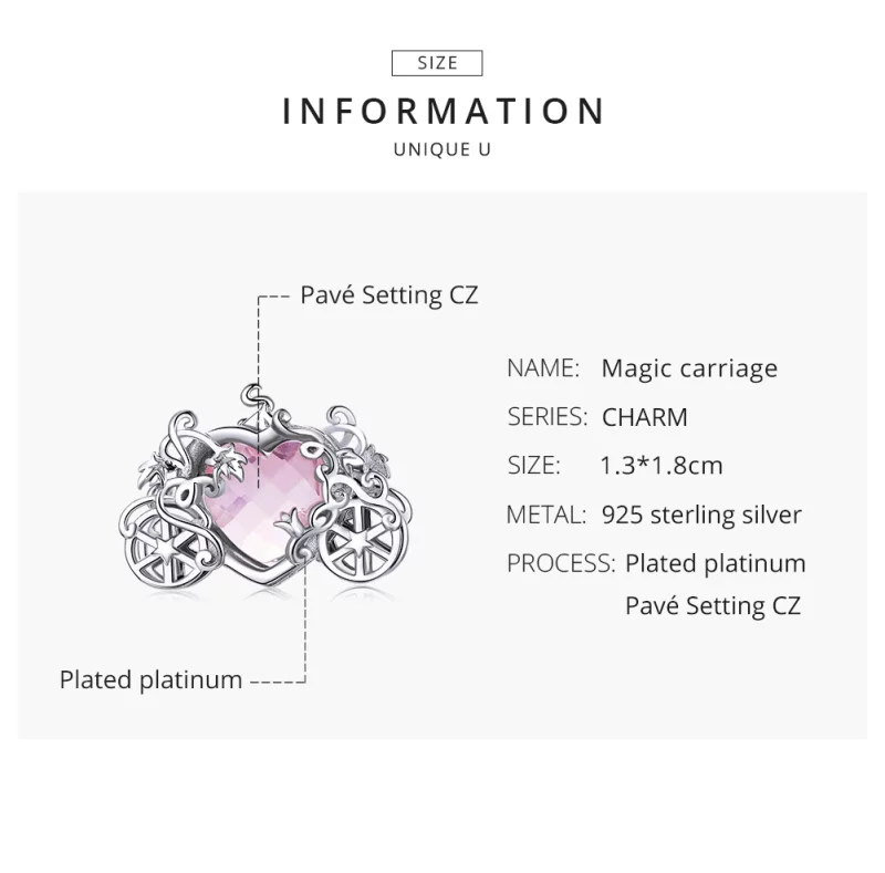 (image pour) Charm Style PANDORA Chariot magique - BSC412 - Afficher 8