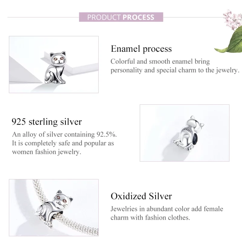 (image pour) Charm Style PANDORA Chat mignon - SCC1305 - Afficher 2
