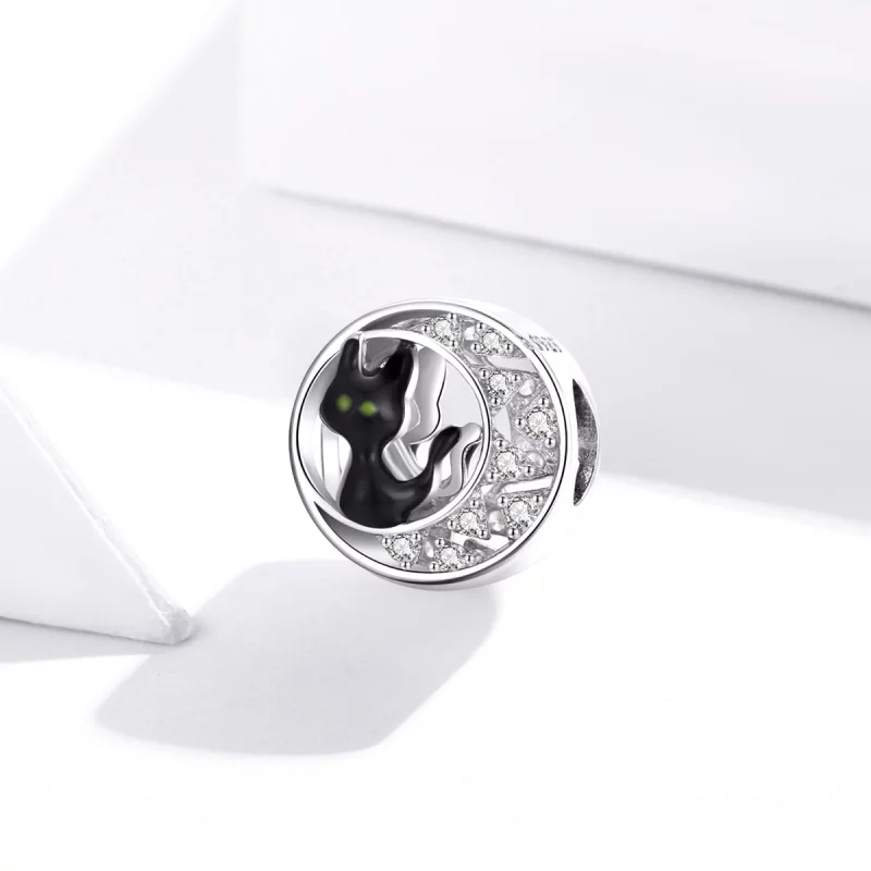 (image pour) Charm Style PANDORA Chat noir d'Halloween - BSC325 - Afficher 2