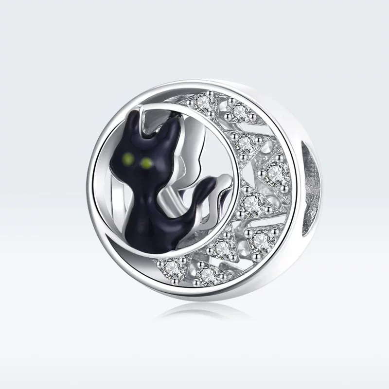 (image pour) Charm Style PANDORA Chat noir d'Halloween - BSC325 - Afficher 5