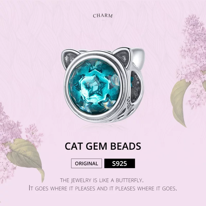 (image pour) Charm Style PANDORA Chat sarcelle - SCC1800 - Afficher 6