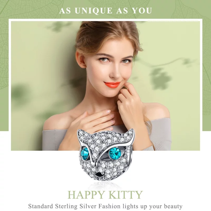 (image pour) Charm Style PANDORA Chaton heureux - SCC1131 - Afficher 2