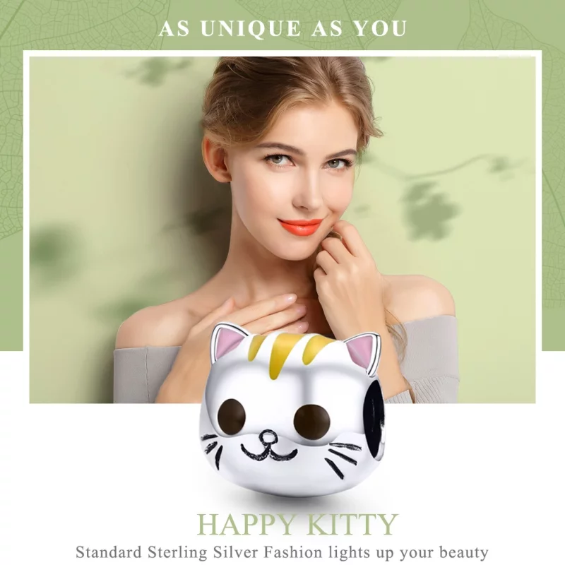 (image pour) Charm Style PANDORA Chaton heureux - SCC1142 - Afficher 2