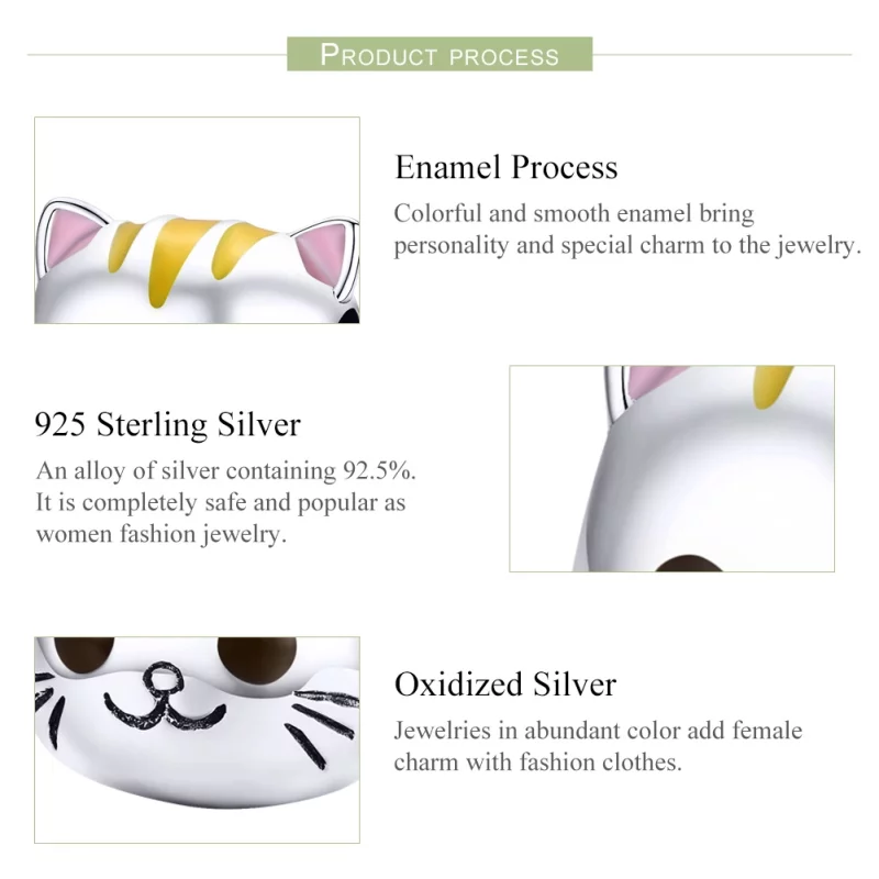 (image pour) Charm Style PANDORA Chaton heureux - SCC1142 - Afficher 4