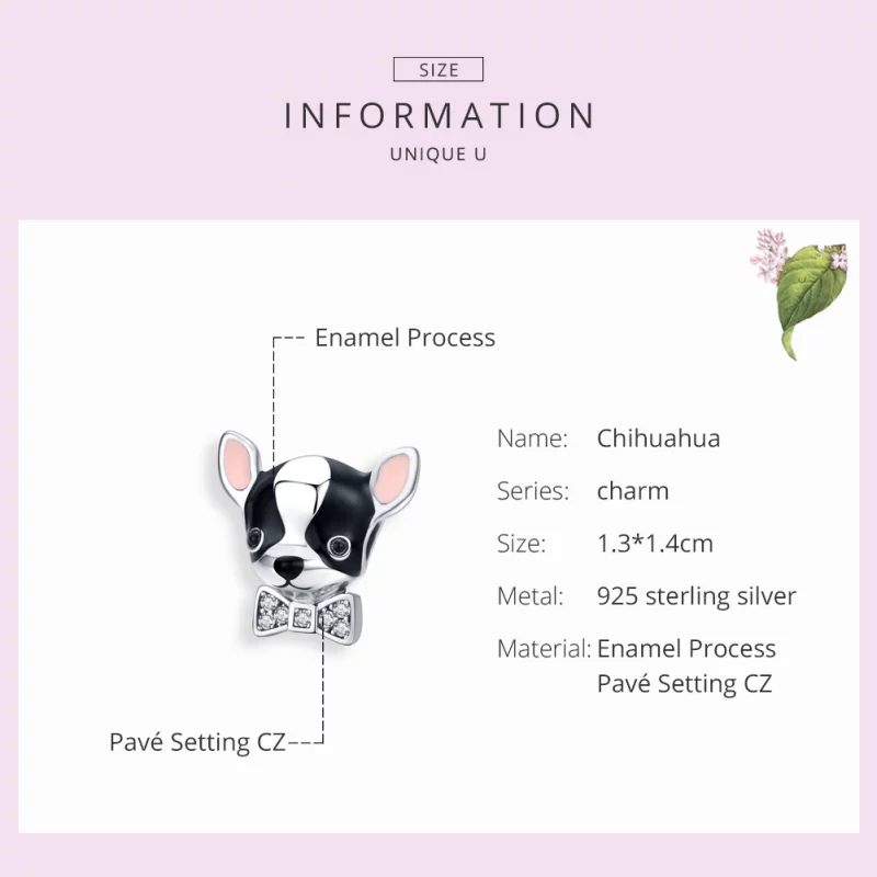 (image pour) Charm Style PANDORA Chihuahua - SCC1310 - Afficher 4