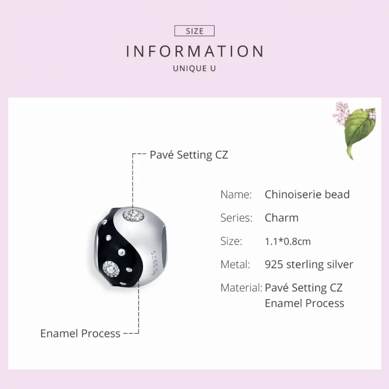 (image pour) Charm Style PANDORA Chinoiserie Yin Yang - BSC192 - Afficher 7