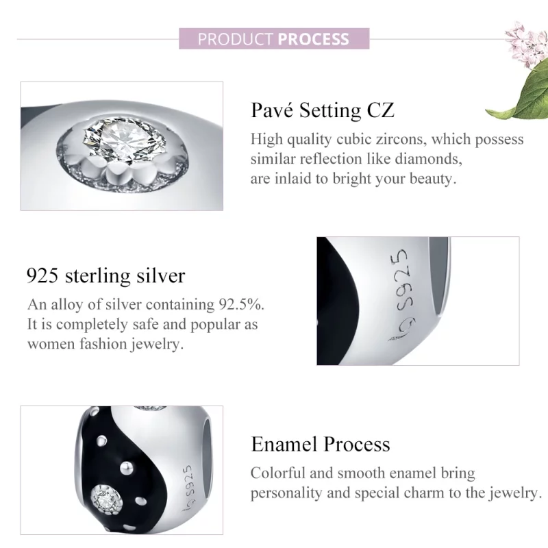 (image pour) Charm Style PANDORA Chinoiserie Yin Yang - BSC192 - Afficher 8