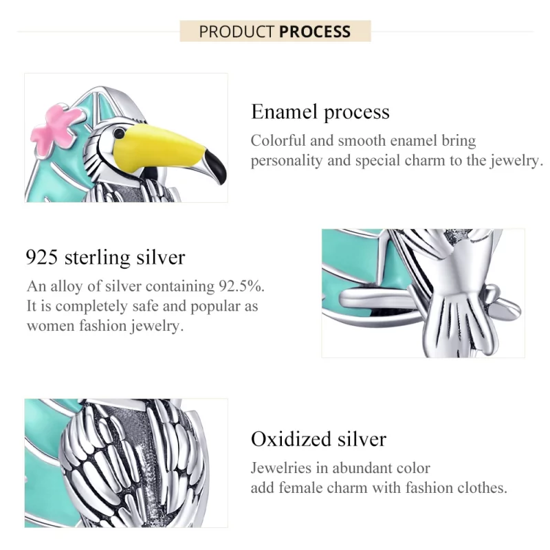 (image pour) Charm Style PANDORA Cigogne - SCC1531 - Afficher 7